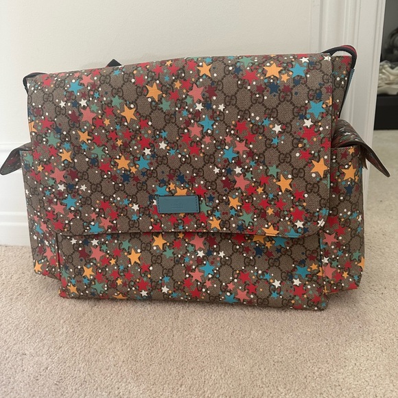 Gucci diaper bag with multi color stars - Picture 3 of 4